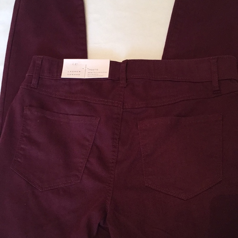 🆕 LC Lauren Conrad Wine pullon Jeggings - Picture 3 of 4
